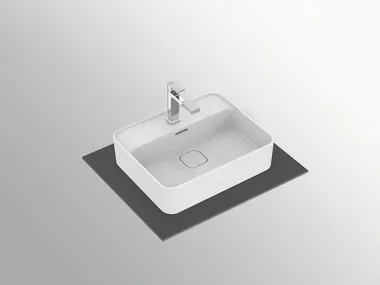 STRADA II - T2966 - Countertop rectangular ceramic washbasin with overflow _ Ideal Standard